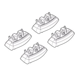 Complete set of aluminium roof bars, supplied with locks and keys