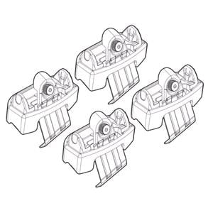 Complete set of steel roof bars, supplied with locks and keys