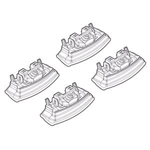 Complete set of aluminium roof bars, supplied with locks and keys