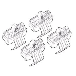 Complete set of steel roof bars, supplied with locks and keys