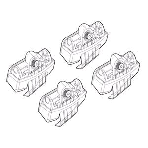 Complete set of aluminium roof bars, supplied with locks and keys