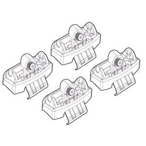 Complete set of Nordrive Silenzio roof bars, supplied with locks and keys