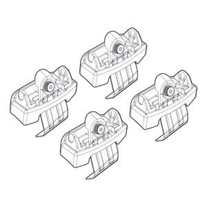 Complete set of steel roof bars, supplied with locks and keys