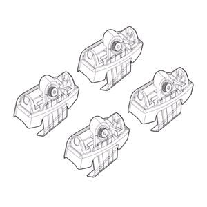 Complete set of aluminium roof bars, supplied with locks and keys