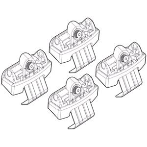 Complete set of steel roof bars, supplied with locks and keys