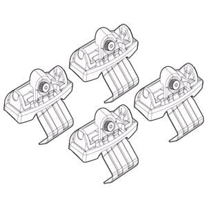 Complete set of aluminium roof bars, supplied with locks and keys