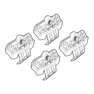 Complete set of steel roof bars, supplied with locks and keys