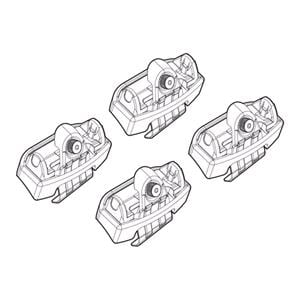 Complete set of steel roof bars, supplied with locks and keys