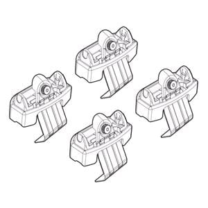 Complete set of aluminium roof bars, supplied with locks and keys