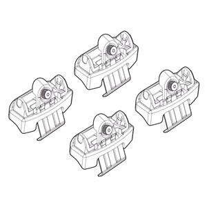 Complete set of steel roof bars, supplied with locks and keys