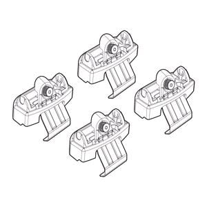 Complete set of steel roof bars, supplied with locks and keys