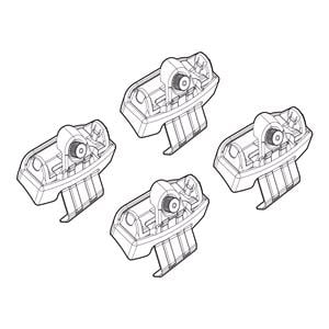 Complete set of aluminium roof bars, supplied with locks and keys