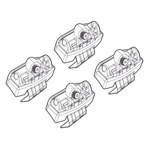Complete set of aluminium roof bars, supplied with locks and keys