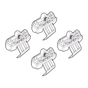 Complete set of steel roof bars, supplied with locks and keys