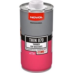 Body Repair and Preparation, Thin 870   Thinner For Basecoats, 500ml, Novol