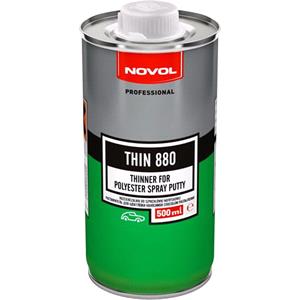 Body Repair and Preparation, Thin 880   Thinner For Polyester Spray Putty, 500ml, Novol