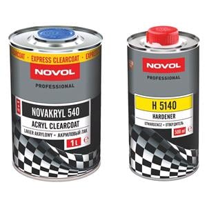Body Repair and Preparation, NOVOL Novakryl 540   Acryl Clearcoat 2:1, Express Finish, Kit, N38061 Clearcoat 1.0 Litre & N35661 500ml H, Novol