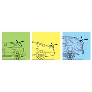 Nordrive Nitto Silver Rear Door Mounted Bike Rack for 3 Bikes