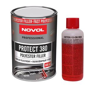 Body Repair and Preparation, Protect 380 Polyester Filler, 800ml + 80ml Hardener, Novol