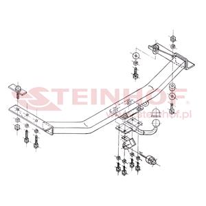 Tow Bars And Hitches, Steinhof Towbar (fixed with 4 bolts) for Nissan ALMERA Hatchback, 1995 2000, Steinhof