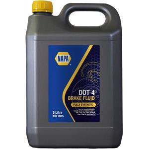 Brake Fluid, NAPA DOT 4 Brake Fluid   5 Litre, NAPA