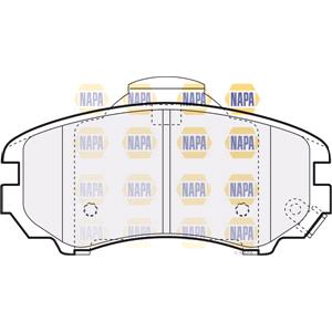 Brake Pads, NAPA Front Brake Pads (Full set for Front Axle) (NBP1173), NAPA