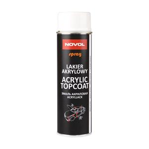 Body Repair and Preparation, Novol Acryl Topcoat, Satin Black, Aerosol, 500ml , Novol