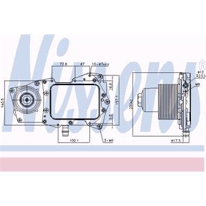 Engine Oil Coolers, Nissens Engine Oil Cooler   90945 (90945), Nissens