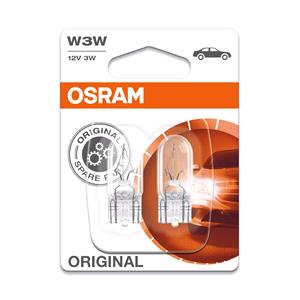 Bulbs   by Bulb Type, Osram Original 12V W3W W2.1x9.5d Capless Bulb   Twin Pack, Osram