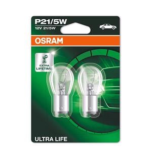 Bulbs   by Bulb Type, Osram Ultra Life 12V P21 5W BAY15d Bulb    Twin Pack, Osram