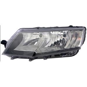 Lights, Left Headlamp (Halogen, Takes H7/H15 Bulbs, Supplies Without Motor, Original Equipment) for Skoda OCTAVIA 2013 on, 