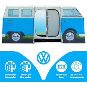 Official Volkswagen Campervan Tent - 4 Man - Blue