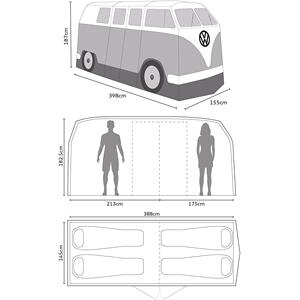 Official Volkswagen Campervan Tent - 4 Man - Blue