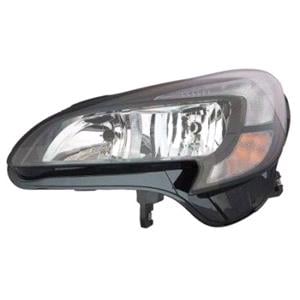 Lights, Left Headlamp (Halogen, Takes H7 / H7 Bulbs, Black Bezel, Supplied With Motor) for Opel CORSA E Van 2015 on, 