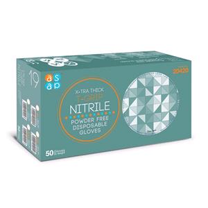 GRIP Gloves X-TRA Thick Orange T-Grip Nitrile Disposable Gloves (50) - Extra Large