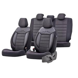 Seat Covers, Premium Fabric Car Seat Covers COMFORTLINE   Black For Mitsubishi PAJERO SPORT III 2015 Onwards, Otom