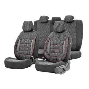 Seat Covers, Premium Car Seat Covers SPORT PLUS LINE   Black Red, Otom
