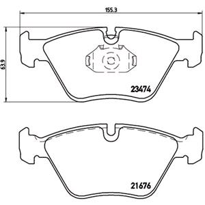 Brake Pads, Brembo Front Brake Pads (Full set for Front Axle), Brembo