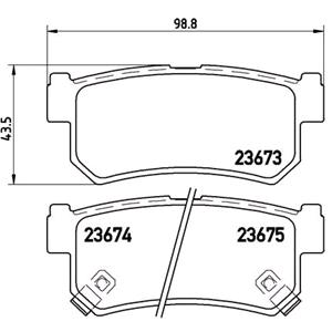 Brake Pads, Brembo Rear Brake Pads (Full set for Rear Axle)   P15010, Brembo