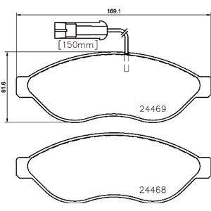 Brake Pads, Brembo Front Brake Pads (Full set for Front Axle)   P23143, Brembo