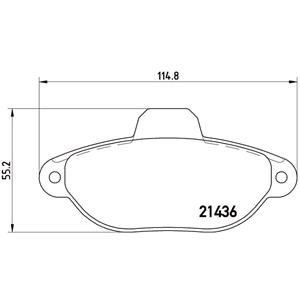 Brake Pads, Brembo Front Brake Pads (Full set for Front Axle)   P23160, Brembo