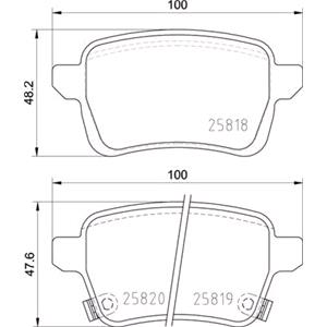 Brake Pads, Brembo Rear Brake Pads (Full set for Rear Axle)   P23190, Brembo