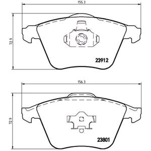 Brake Pads, Brembo Front Brake Pads (Full set for Front Axle)   P24057, Brembo