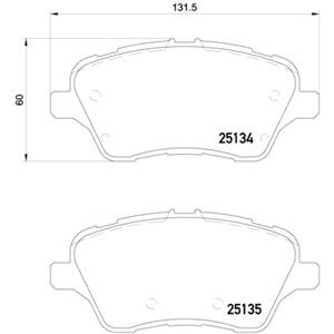 Brake Pads, Brembo Front Brake Pads (Full set for Front Axle) (P24151), Brembo