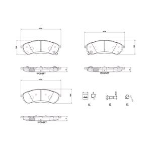 Brake Pads, Brembo Rear Brake Pads (Full set for Rear Axle)   P24235 (P24235), Brembo