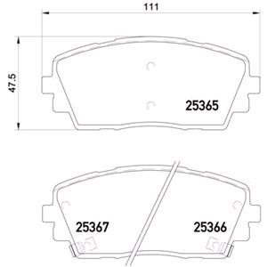 Brake Pads, Brembo Front Brake Pads (Full set for Front Axle)   P30053, Brembo