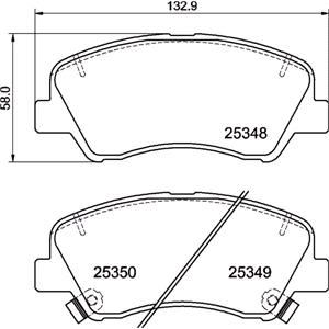 Brake Pads, Brembo Front Brake Pads (Full set for Front Axle)   P30122, Brembo