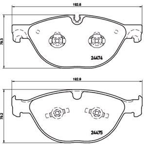 Brake Pads, Brembo Front Brake Pads (Full set for Front Axle)   P36025, Brembo