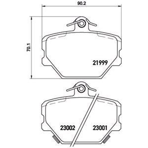 Brake Pads, Brembo Front Brake Pads (Full set for Front Axle)   P50038, Brembo