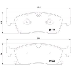 Brake Pads, Brembo Front Brake Pads (Full set for Front Axle)   P50108, Brembo